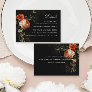 Dark Romantic Floral Painting Dutch Masters Detail Business Card
