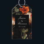 Dark Romantic Floral Roses Dutch Master Wedding Gift Tags<br><div class="desc">Customize the text and move or scale the shape and florals as desired. Shape scale and color are editable. Photo back side is optional; choose a background color,  add more text or copy and paste the front elements to the back side.</div>