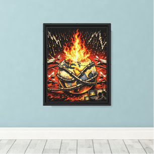 Dark Romantic Gothic Fireplace Cozy Moody Wall Art