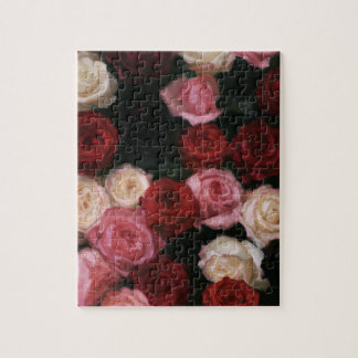 Dark Romantic Rose Garden Oil Painting Jigsaw Puzzle