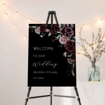  Dark Romantic Roses Wedding Welcome