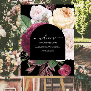 Dark Romantic Watercolor Floral Dutch Masters Foam Board