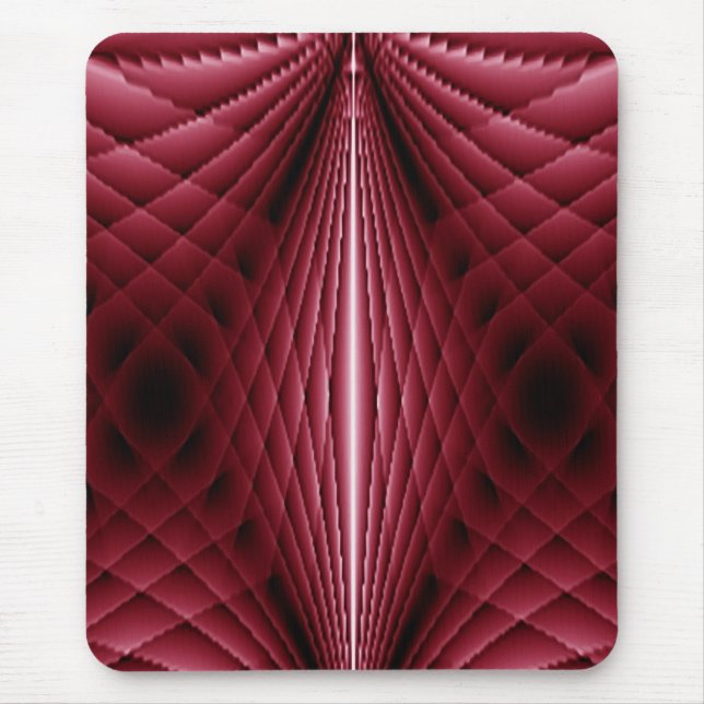 Dark Rose And Black Geometric Quilt Pattern Mouse Pad (Front)