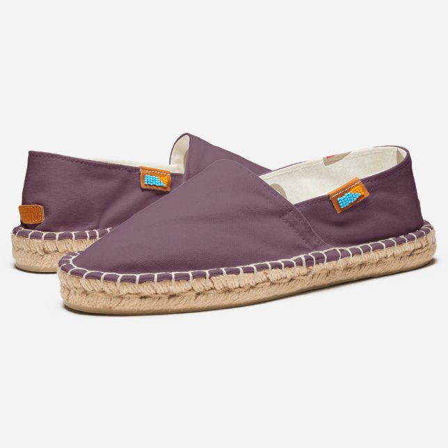 Dark Rose Fashion Chic Slip On Espadrilles Shoes (Angled)