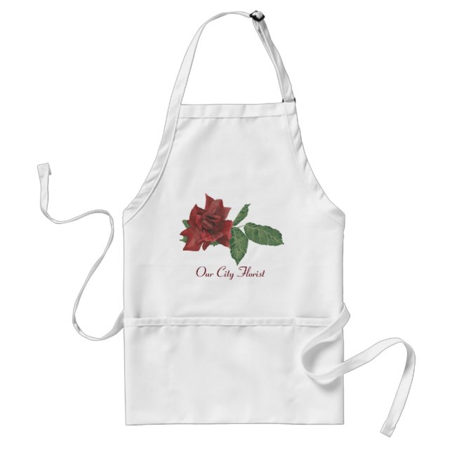 Dark Rose Florist Apron (Front)