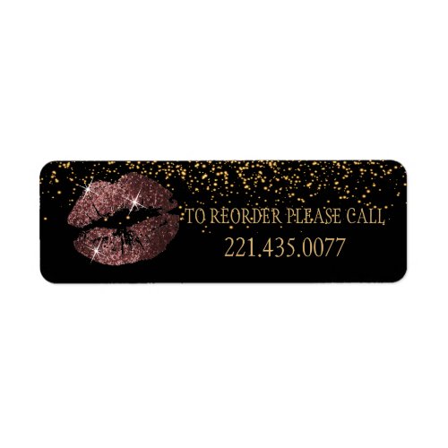 Dark Rose Glitter Lips _ Reorder Label