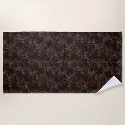 Dark Rose Gothic beach towel