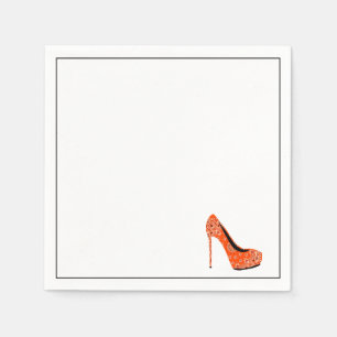 Dark Rose High-Heeled Shoe Napkins