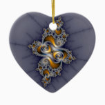 Dark Rose - Mandelbrot Fractal Ceramic Ornament