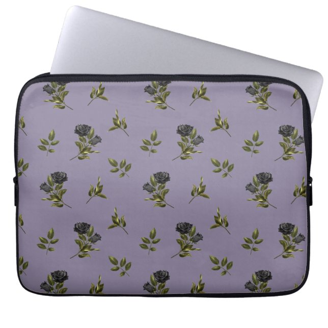 Dark Rose Pattern  Laptop Sleeve (Front)