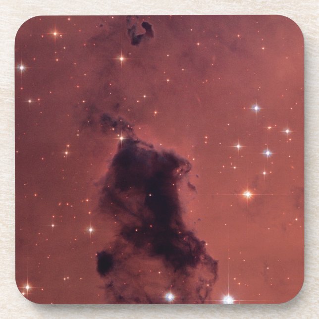Dark Rose Shadow Dust Clouds Beverage Coaster (Front)