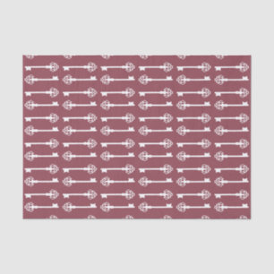 Dark Rose Victorian Keys Tissue Paper
