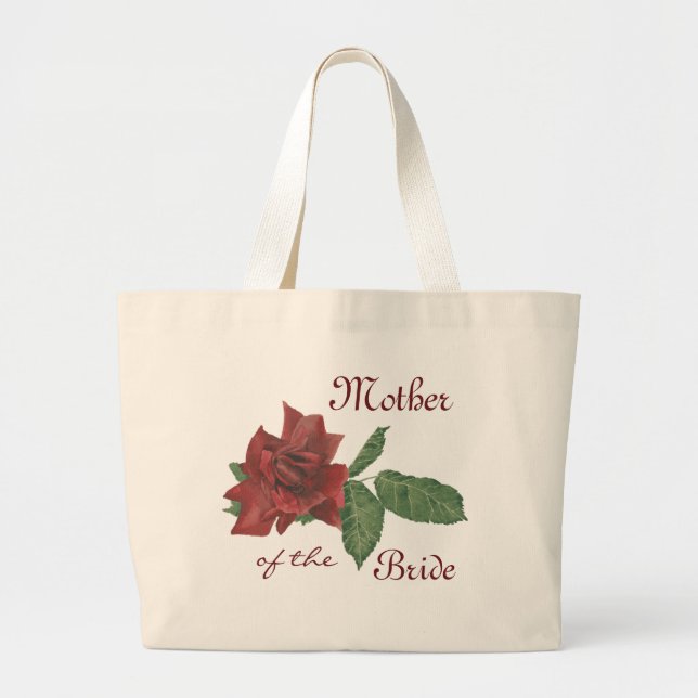 Dark Rose Wedding Tote Bag (Front)