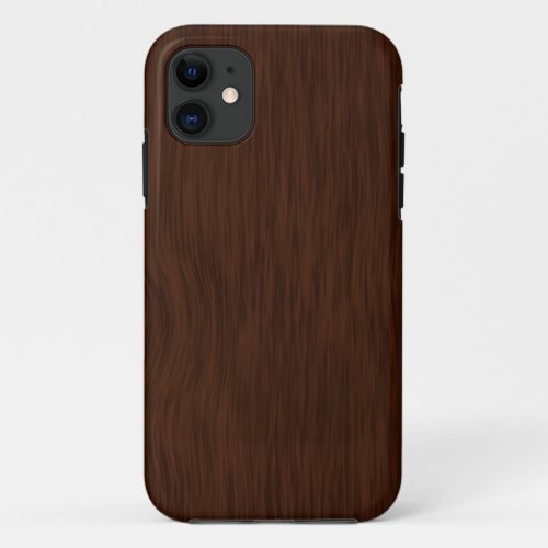 Dark Rough Wood Grain Background iPhone 11 Case