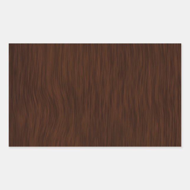 Dark Rough Wood Grain Background Rectangular Sticker (Front)