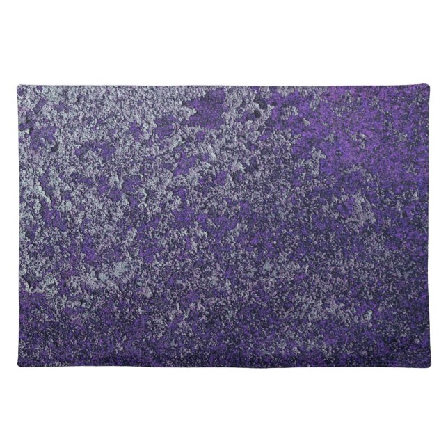 Dark Royal Purple Rusted Metal Texture Abstract Cloth Placemat (Front)