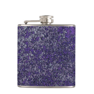 Dark Royal Purple Rusted Metal Texture Abstract Flask