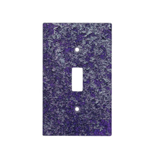 Dark Royal Purple Rusted Metal Texture Abstract Light Switch Cover