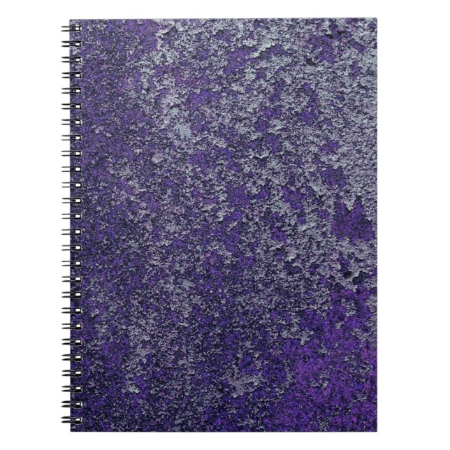 Dark Royal Purple Rusted Metal Texture Abstract Notebook (Front)