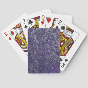 Dark Royal Purple Rusted Metal Texture Abstract Poker Cards