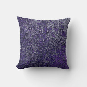 Dark Royal Purple Rusted Metal Texture Abstract Throw Pillow