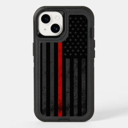 Dark &amp; Rugged Style | Fire Fighter Flag OtterBox iPhone 14 Case