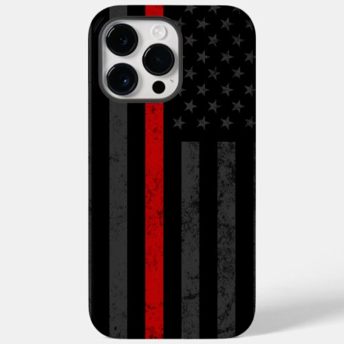 Dark  Rugged Style  Thin Red Line Fire Rescue Case_Mate iPhone 14 Pro Max Case