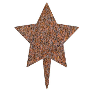 Dark rust cake topper