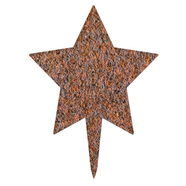 Dark rust cake topper (Front)