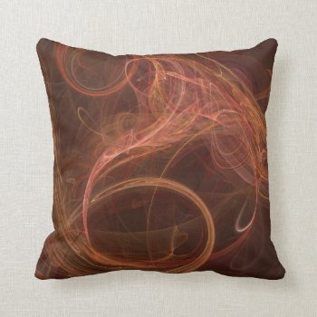 Dark Rust Design Throw Pillow