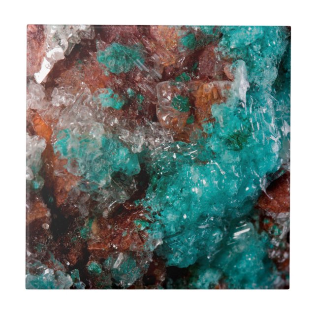 Dark Rust & Teal Quartz Tile (Front)