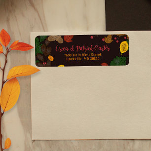 Dark Rustic Autumn Harvest Thanksgiving Label