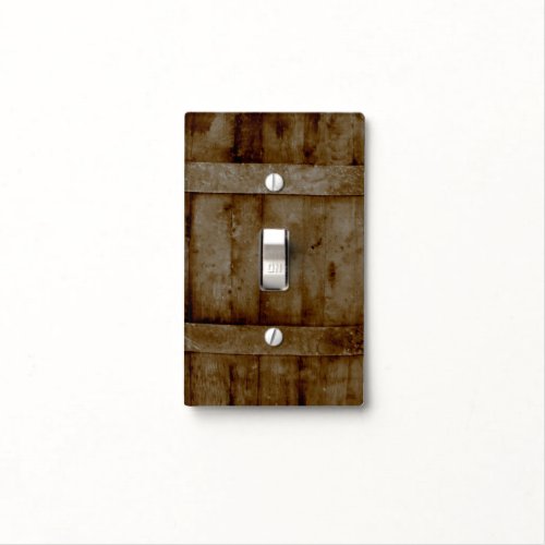 Dark Rustic Brown Wood Light Switch Cover