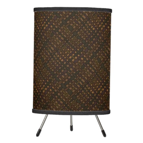 Dark Rustic Burlap with Golden Glow Tripod Lamp