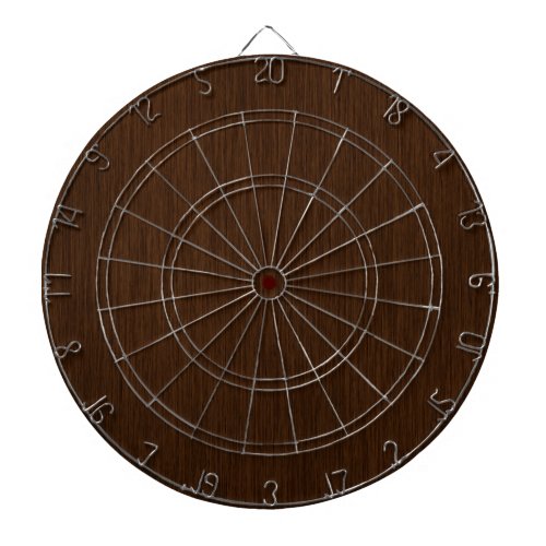 Dark Rustic Grainy Wood Background Dart Board