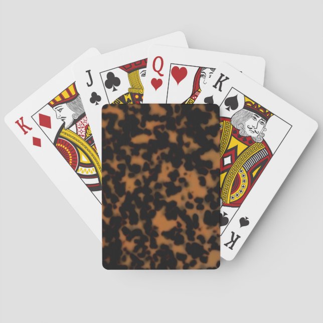 Dark Sable Tortoise Shell Playing Cards (Back)