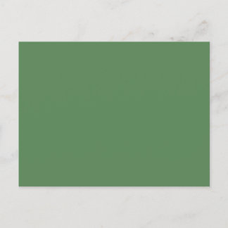 Dark sage (solid color) invitation postcard