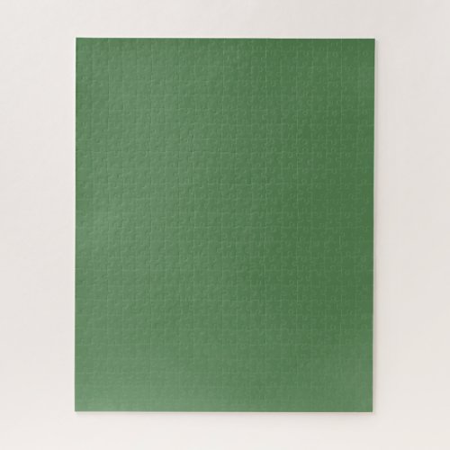 Dark sage solid color jigsaw puzzle