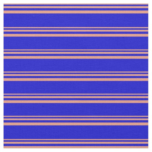 Dark Salmon and Blue Colored Pattern Fabric