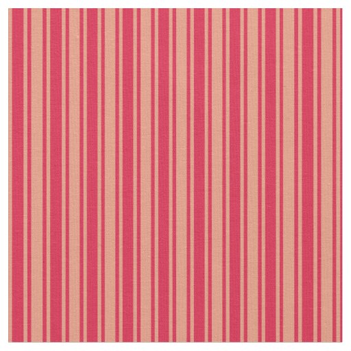 Dark Salmon and Crimson Lines/Stripes Pattern Fabric