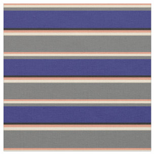 Dark Salmon, Beige, Dim Grey, Midnight Blue, Black Fabric