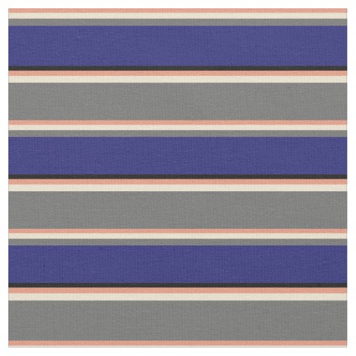 Dark Salmon, Beige, Dim Grey, Midnight Blue, Black Fabric
