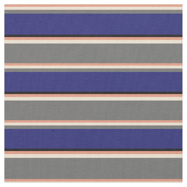 Dark Salmon, Beige, Dim Grey, Midnight Blue, Black Fabric (Close Up)