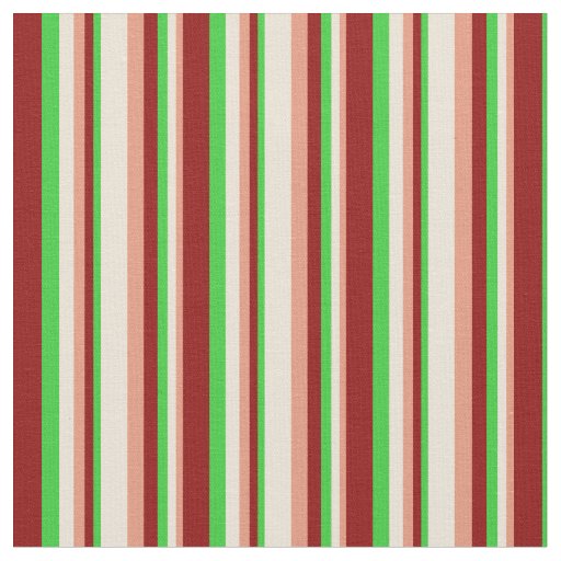 Dark Salmon, Bisque, Lime Green, and Dark Red Fabric
