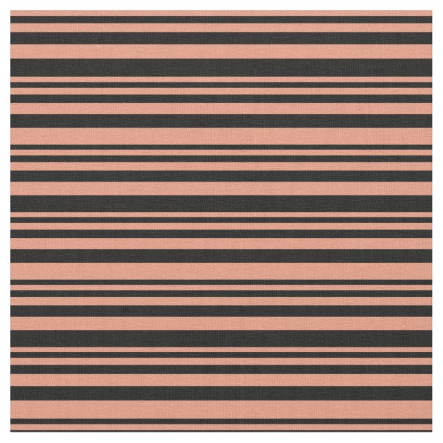 Dark Salmon & Black Colored Pattern Fabric (Close Up)