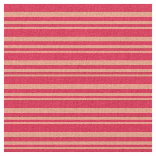 Dark Salmon & Crimson Colored Pattern of Stripes Fabric