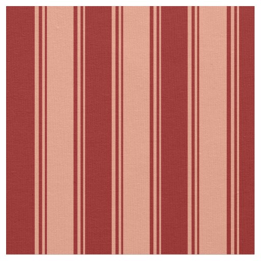 Dark Salmon & Dark Red Lined Pattern Fabric