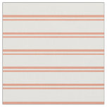 [ Thumbnail: Dark Salmon & Mint Cream Striped/Lined Pattern Fabric ]