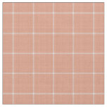Dark Salmon Windowpane Gingham Plaid Fabric