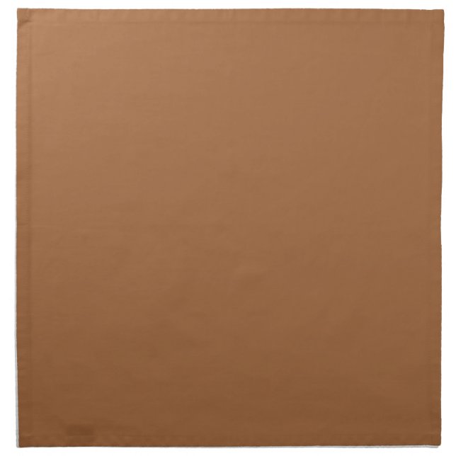 Dark Sandy Beige Coffee Caramel Brown Color Only Napkin (Front)